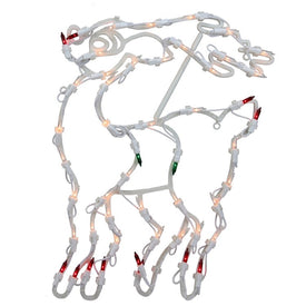 18" Lighted Reindeer Christmas Window Silhouette Decoration