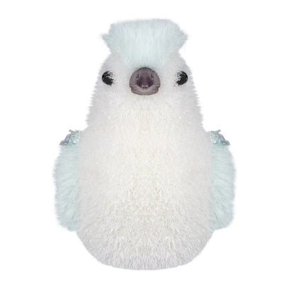 4.25" Light Green Tabletop Christmas Bird with Sequins