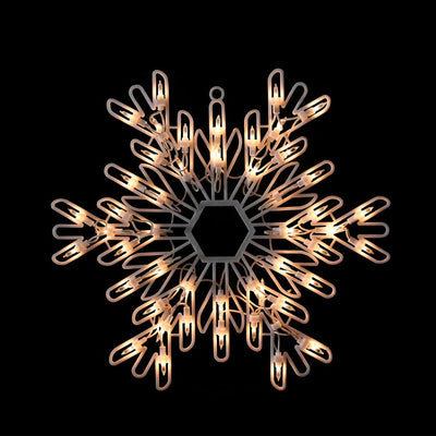 15.25" Lighted Snowflake Christmas Window Silhouette Decor