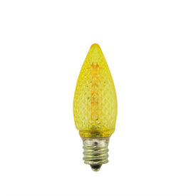 Replacement Faceted Transparent Amber LED C7 Christmas Bulbs Pack of 4
