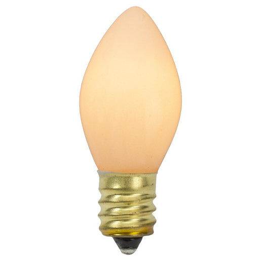 Replacement White Opaque C7 Christmas Bulbs Pack of 4
