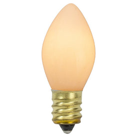 Replacement White Opaque C7 Christmas Bulbs Pack of 4