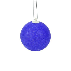 7" Blue Shimmering Sphere Mini Ball Outdoor Decorative Patio Christmas Light - 12 ' Green Wire