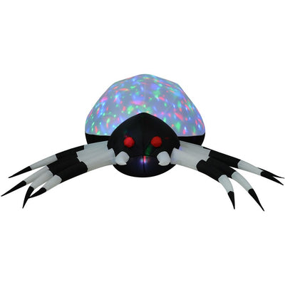 6" Inflatable Pre-Lit Spider with Disco Lights