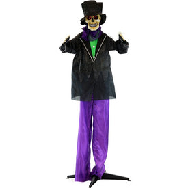 62" Marty Animatronic Skeleton Groom Halloween Decoration