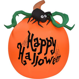 31" Inflatable Happy Halloween Pumpkin with Lights