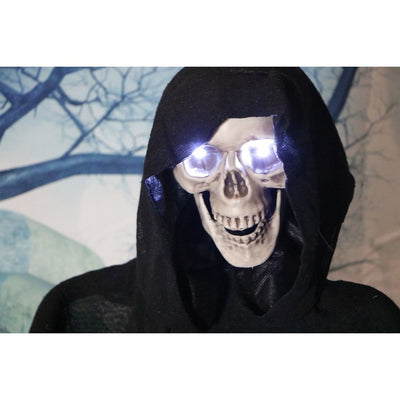 65" Life-Size Animatronic Grim Reaper with Chain and Rotating Head