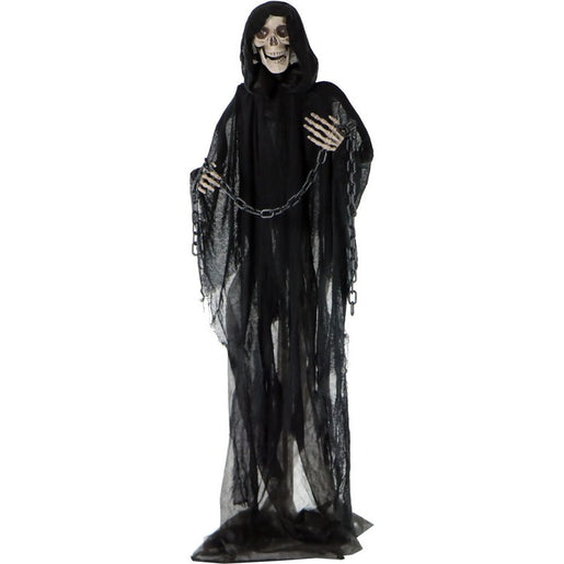 65" Life-Size Animatronic Grim Reaper with Chain and Rotating Head