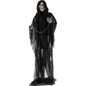 65" Life-Size Animatronic Grim Reaper with Chain and Rotating Head