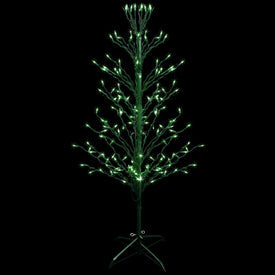 3.25" Green and Clear Shiny Iridescent Glass Ball Christmas Ornaments Set of 4
