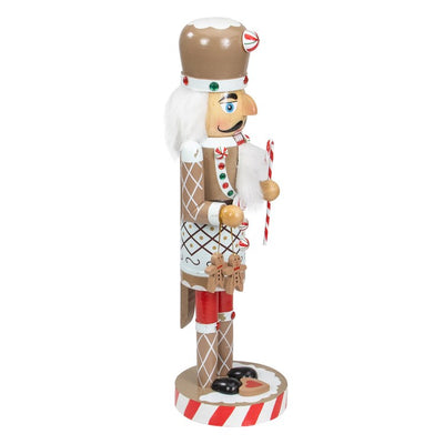 14" Green and Orange Wood Duck Hunter Christmas Nutcracker