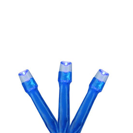 20-Count Battery-Operated Blue LED Wide-Angle Christmas Lights with 6.25' Blue Wire