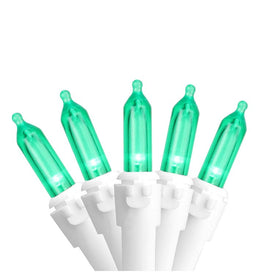 100-Count Green LED Mini Christmas Lights with 33' White Wire