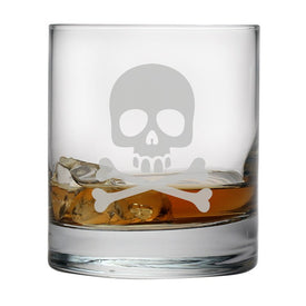Skull and Crossbones Luigi Bormioli Classico Double Old fashioned Set of 4