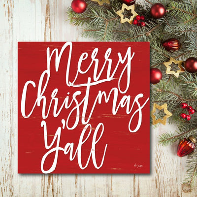 Merry Christmas Y'all Gallery-Wrapped Canvas Wall Art