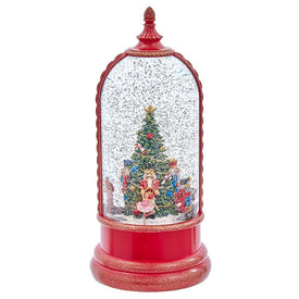 10.8" Battery-Operated USB Lighted Musical Nutcracker Water Lantern