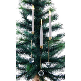 10" Candle with Faceted Glass Weight Set with Remote Control, 10-Piece Set
