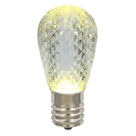 Vickerman S14 LED Warm White Faceted Replacement Bulb E26 Nickel Base, 10 Bulbs per Pack.