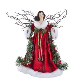 14" Fabric Mache Angel Tree Topper