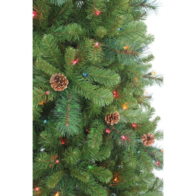 7.5-Foot Slim Pre-Lit Multi-Color Burlington Tree