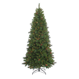7.5-Foot Slim Pre-Lit Multi-Color Burlington Tree