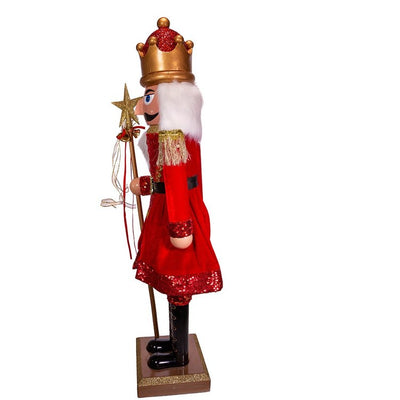 32" Plastic Red and Gold King Nutcracker