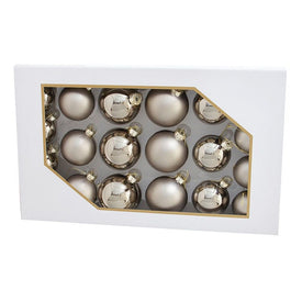 60-80MM Shiny and Matte Pewter Glass Ball Ornaments Set of 20
