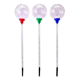 135-Light Globe Yard Stake Set with Multi Color Fairy Light