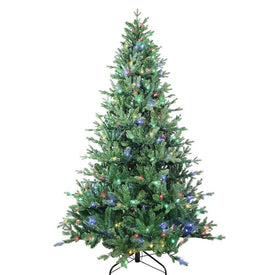 7-Foot Pre-Lit Multi-Color LED Jackson Pine Tree