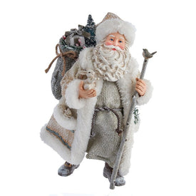 10.5" Fabriche Snowy Woods Santa