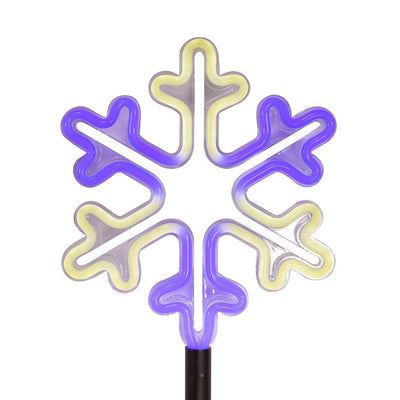 26" Multi-Color LED Snowflake Yard Stake Set