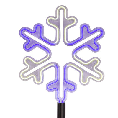 26" Multi-Color LED Snowflake Yard Stake Set