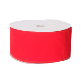 4" x 50 Yards Red Velvet Indoor/Outdoor Wired Ribbon