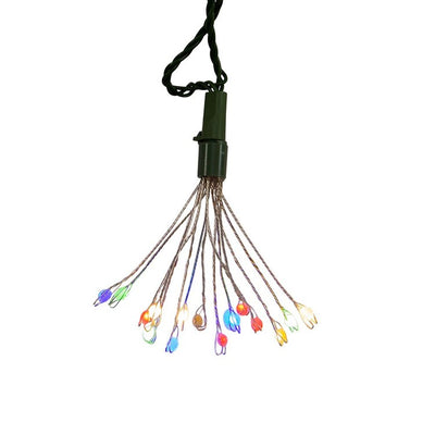 75-Light Cluster Lights and Multi-Color Twinkle LED Lights with Green Wire