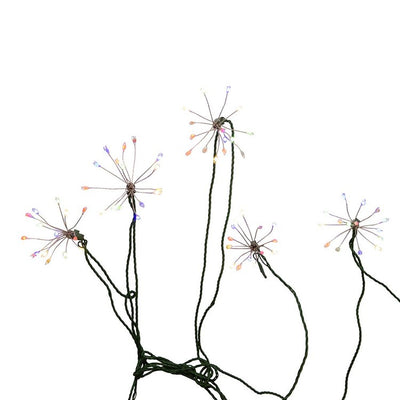 75-Light Cluster Lights and Multi-Color Twinkle LED Lights with Green Wire