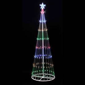 6' x 28" Indoor/Outdoor Light Show Tree with 200 Multi-Color LED Lights