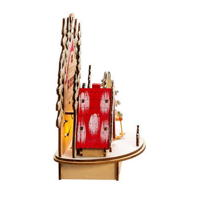 7.9" Battery-Operated Light Up Ski Resort Village