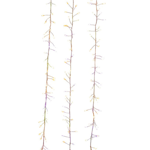 9.8-Foot 300-Light Dual Color LED Cluster Garland