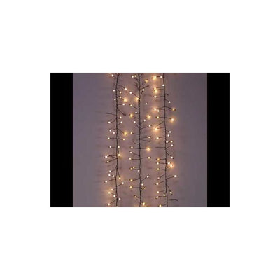 9.8-Foot 300-Light Warm White LED Fairy Light Cluster Garland