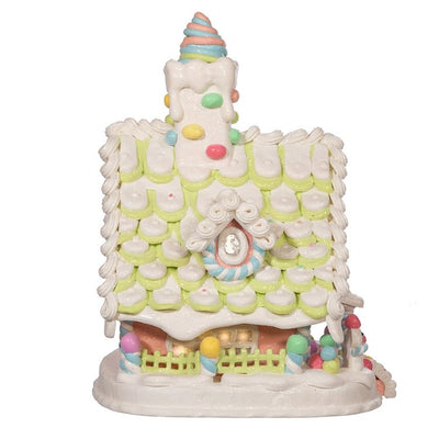 12.5" Battery-Operated Light Up Pastel Gingerbread House