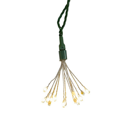 75-Light Cluster Lights and Warm White Twinkle LED Lights with Green Wire
