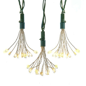 75-Light Cluster Lights and Warm White Twinkle LED Lights with Green Wire