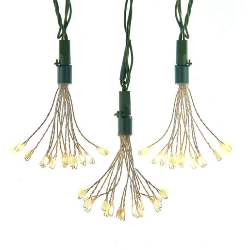 75-Light Cluster Lights and Warm White Twinkle LED Lights with Green Wire