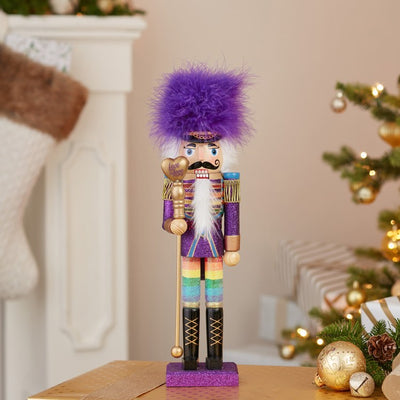 15" Wooden Gay Pride Nutcracker