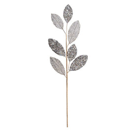 20" Silver Mesh Apple Leaf Sprays 3 Per Bag