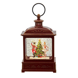 8" Battery-Operated Lit Nutcracker Swirl Water Lantern