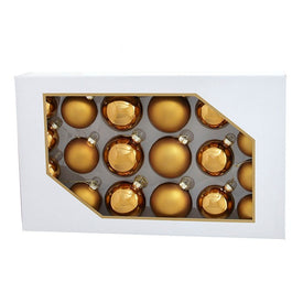 60-80MM Shiny and Matte Bronze Glass Ball Ornaments Set of 20
