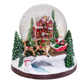 120MM Battery-Operated USB LED Musical Santa Water Globe
