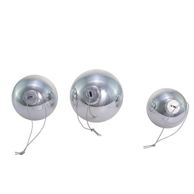 60-80MM Shiny Silver Glass Ball Ornaments Set of 20