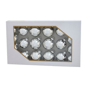 60-80MM Shiny Silver Glass Ball Ornaments Set of 20